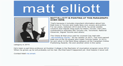 Desktop Screenshot of mattelliott.ca